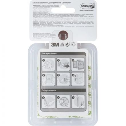 Застежки самоклеящиеся Command для картин, белые, большие, 8 пар (17206-2) Застежки самоклеящиеся Command для картин, белые, большие, 8 пар (17206-2)