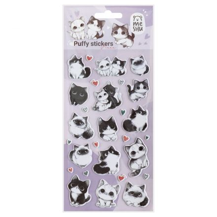 Наклейки объемные MESHU "Furrr", 10*23см, с блестками, инд. уп., европодвес