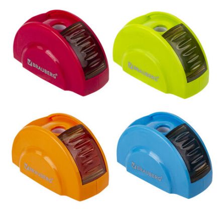Точилка BRAUBERG "Roll", с контейнером, пластиковая, корпус ассорти, 228464 Точилка BRAUBERG "Roll", с контейнером, пластиковая, корпус ассорти, 228464