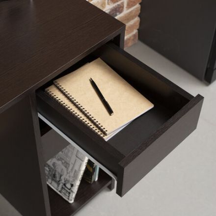 Стол письменный/компьютерный BRABIX "Scandi CD-017", 900х450х750 мм, 2 ящика, венге, 641896, ЦБ013706-3 Стол письменный/компьютерный BRABIX "Scandi CD-017", 900х450х750 мм, 2 ящика, венге, 641896, ЦБ013706-3