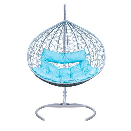 Подвесное кресло LESET БАЛИ, Серый, Бирюза яркая, Полиэстер с водоотталкивающей пропиткой (Oxford)