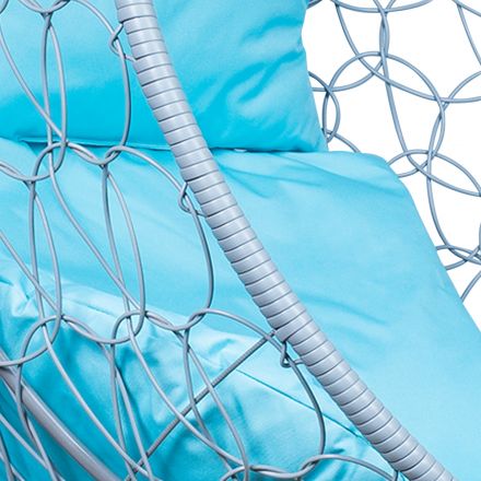 Подвесное кресло LESET БАЛИ, Серый, Бирюза яркая, Полиэстер с водоотталкивающей пропиткой (Oxford)