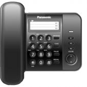 Телефон проводной Panasonic KX-TS2352RUB чер(KX-TS2352RUB)