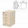 Тумба приставная "Арго", 440х730х760 мм, 4 ящика, замок, ясень шимо (КОМПЛЕКТ)