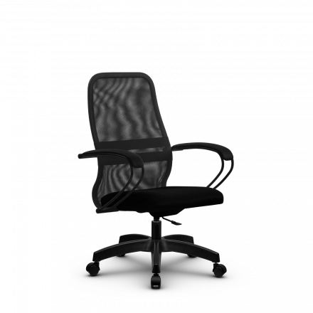 Кресло Метта SU-CP-8P темно-серое/черное Pl