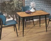 Стол обеденный "Бунратти" 120*80, ЛДСП 22мм+пластик, Дуб , опоры металл Стол обеденный "Бунратти" 120*80, ЛДСП 22мм+пластик, Дуб , опоры металл