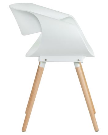 Стул обеденный DOBRIN ALIEN, ножки светлый бук, цвет белый (W-02) Стул обеденный DOBRIN ALIEN, ножки светлый бук, цвет белый (W-02)