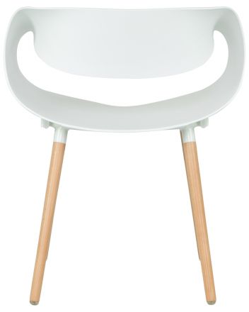 Стул обеденный DOBRIN ALIEN, ножки светлый бук, цвет белый (W-02) Стул обеденный DOBRIN ALIEN, ножки светлый бук, цвет белый (W-02)