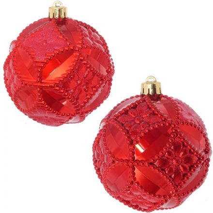 Набор шаров НГ Карнавальн узор,наб.2шт D10см,L20 W10 H10см,722973