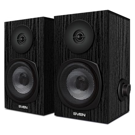 Колонки Sven SPS-575, 2*3W, деревянный корпус, питание через USB, черный Колонки Sven SPS-575, 2*3W, деревянный корпус, питание через USB, черный