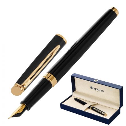 Ручка перьевая WATERMAN HEMISPHERE S0920610 черн лак с позол,чернила син Ручка перьевая WATERMAN HEMISPHERE S0920610 черн лак с позол,чернила син