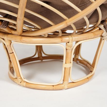 Кресло "PAPASAN ECO" P115-1/SP STD / c подушкой, ремешками /, Natural (натуральный), экошерсть Коричневый, 1811-5 Кресло "PAPASAN ECO" P115-1/SP STD / c подушкой, ремешками /, Natural (натуральный), экошерсть Коричневый, 1811-5