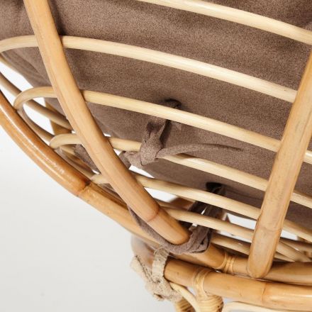 Кресло "PAPASAN ECO" P115-1/SP STD / c подушкой, ремешками /, Natural (натуральный), экошерсть Коричневый, 1811-5 Кресло "PAPASAN ECO" P115-1/SP STD / c подушкой, ремешками /, Natural (натуральный), экошерсть Коричневый, 1811-5