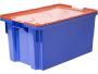 Ящик п/э 600х400х300 Safe PRO сплошной цв. синий с оранжевой крышкой Ящик п/э 600х400х300 Safe PRO сплошной цв. синий с оранжевой крышкой