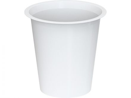 Контейнер п/п 0,175л. круглый, под запайку, с белой крышкой цв. белый Контейнер п/п 0,175л. круглый, под запайку, с белой крышкой цв. белый