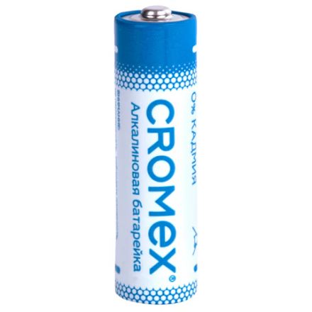 Батарейки алкалиновые "пальчиковые" КОМПЛЕКТ 2 шт., CROMEX (КРОМЕКС) Alkaline, АА (LR6, 15А), блистер, 457128