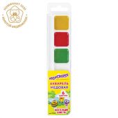 Краски акварельные ЮНЛАНДИЯ "ВЕСЕЛЫЙ ШМЕЛЬ", медовые, 6 цветов, КЛАССИЧЕСКИЕ, пластик, 191528 Краски акварельные ЮНЛАНДИЯ "ВЕСЕЛЫЙ ШМЕЛЬ", медовые, 6 цветов, КЛАССИЧЕСКИЕ, пластик, 191528