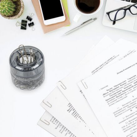 Скрепочница магнитная STAFF "Basic", прозрачный корпус, 270556, 59 Скрепочница магнитная STAFF "Basic", прозрачный корпус, 270556, 59