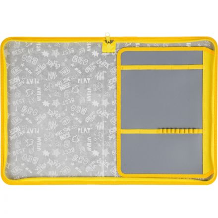 Папка для труда №1School Шустрики, А4,резинки,ткань/ламин.,340х235х30,ПТ-Р4