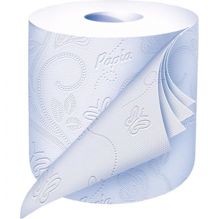 Бумага туалетная Papia Deluxe 4сл бел 100%цел втул 17,5м 140л 4рул/уп Бумага туалетная Papia Deluxe 4сл бел 100%цел втул 17,5м 140л 4рул/уп