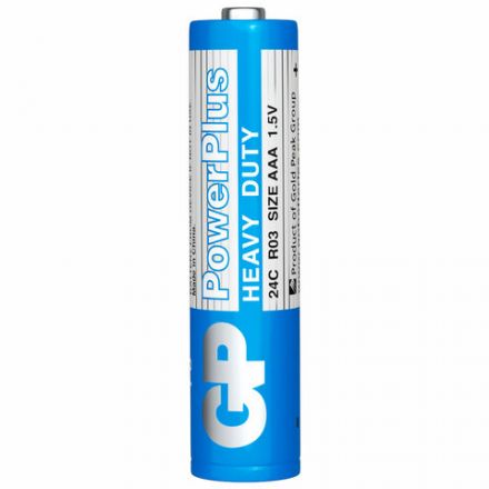 Батарейки КОМПЛЕКТ 4 шт., GP PowerPlus AAA (R03, 24G), солевые, мизинчиковые, в пленке, 24CEBRA-2S4 Батарейки КОМПЛЕКТ 4 шт., GP PowerPlus AAA (R03, 24G), солевые, мизинчиковые, в пленке, 24CEBRA-2S4
