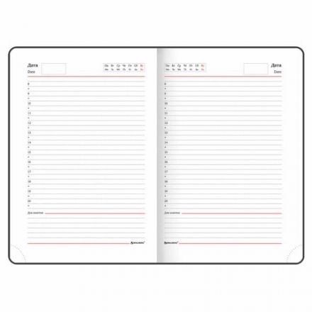 Ежедневник недатированный B6 (127х186 мм), BRAUBERG VISTA, под кожу, гибкий, 136 л., "London", 112105 Ежедневник недатированный B6 (127х186 мм), BRAUBERG VISTA, под кожу, гибкий, 136 л., "London", 112105