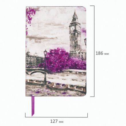 Ежедневник недатированный B6 (127х186 мм), BRAUBERG VISTA, под кожу, гибкий, 136 л., "London", 112105 Ежедневник недатированный B6 (127х186 мм), BRAUBERG VISTA, под кожу, гибкий, 136 л., "London", 112105