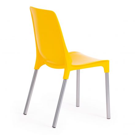 Стул Tetchair GENIUS (mod 75), металл/пластик, 46x56x84cм, желтый/ножки хром Стул Tetchair GENIUS (mod 75), металл/пластик, 46x56x84cм, желтый/ножки хром