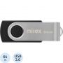 Флеш-память Mirex USB SWIVEL BLACK 64Gb (13600-FMURUS64 )