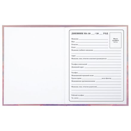 Дневник 1-4 класс 48 л., гибкая обложка, ЮНЛАНДИЯ, выборочный лак, с подсказом, "FairyTale", 106818