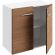 Шкаф Linkor низкий орех линк/бел 147H101