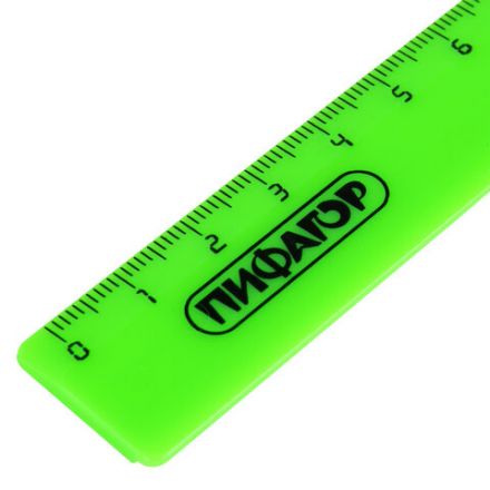 Линейка пластиковая 16 см, ПИФАГОР, неоновая, ассорти, 210603 Линейка пластиковая 16 см, ПИФАГОР, неоновая, ассорти, 210603
