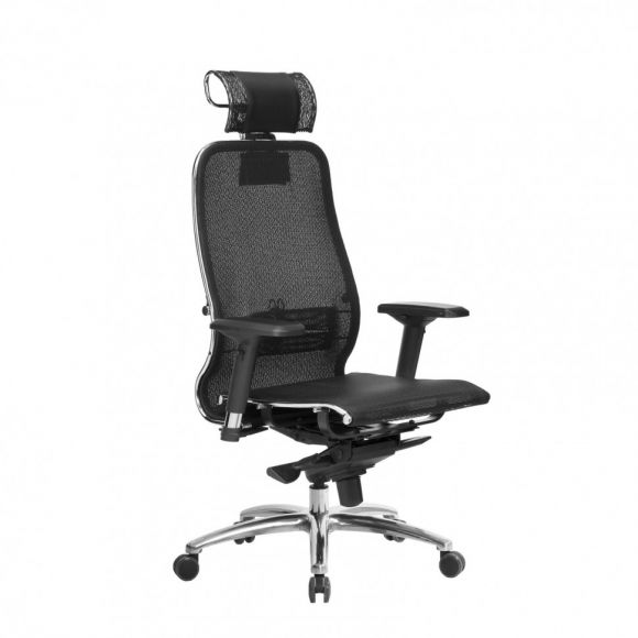 Кресло Метта Samurai S-3.04 MPES + черный плюс, двойная сетчатая ткань