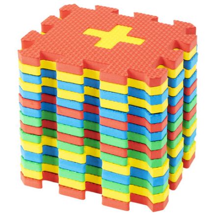 Коврик-пазл напольный 0,75х0,45 м, мягкий, "Учим цифры", 15 частей 15х15 см, толщина 1 см, ЮНЛАНДИЯ, 664658