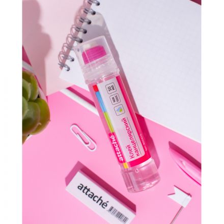 Клей канцелярский жидкий 50мл Attache с силиконовым наконечником Клей канцелярский жидкий 50мл Attache с силиконовым наконечником