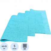 Салфетка хозяйственная микрополимер PVA/PU 35х40 310 г/м2 синий 5 шт/уп Салфетка хозяйственная микрополимер PVA/PU 35х40 310 г/м2 синий 5 шт/уп