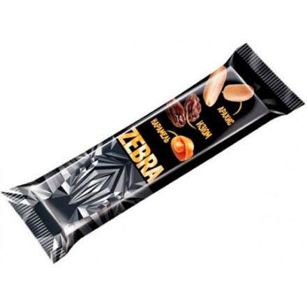 Батончик вафельный глазированный ZEBRA с изюмом и арахисом в мягкой карамели, 40 г, в шоу-боксе, ЯВ252 Батончик вафельный глазированный ZEBRA с изюмом и арахисом в мягкой карамели, 40 г, в шоу-боксе, ЯВ252