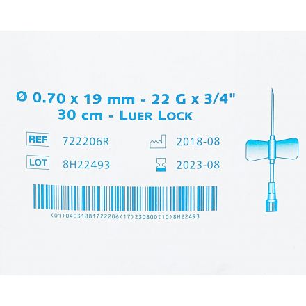 Игла-бабочка Устройство для влив в малые вены Luer Lock 22G KD-Fly 100шт/уп