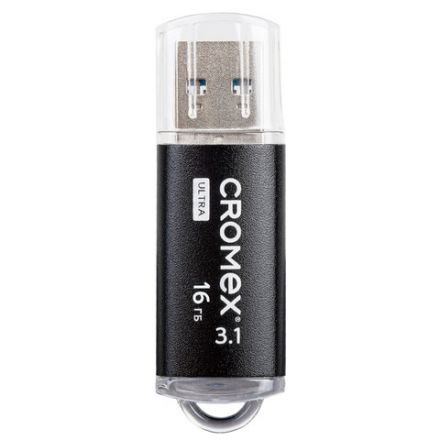 Флеш-диск 16 GB, CROMEX (КРОМЕКС) Ultra USB 3.1, металлический корпус, черный, 514162 Флеш-диск 16 GB, CROMEX (КРОМЕКС) Ultra USB 3.1, металлический корпус, черный, 514162