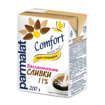 Сливки Parmalat Comfort безлактозные 11% 200г