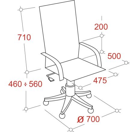 Кресло ТП 690 экокожа,черный/синий,пластик
