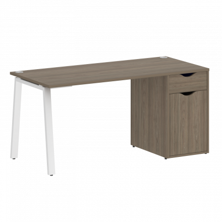 Home Office Стол письменный VR.SP-3-158.1.A Вяз/Белый металл 1580*720*750 Home Office Стол письменный VR.SP-3-158.1.A Вяз/Белый металл 1580*720*750