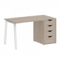 Home Office Стол письменный VR.SP-3-138.4.A Дуб аттик/Белый металл 1380*720*750
