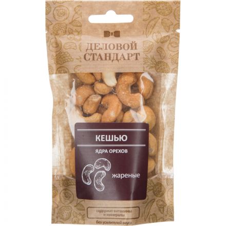 Кешью Деловой стандарт жареный, 50гх12шт/уп Кешью Деловой стандарт жареный, 50гх12шт/уп