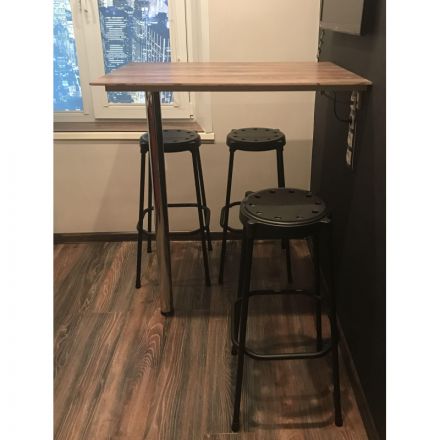 Стул барный EL_SHT-S48 пластик черный муар