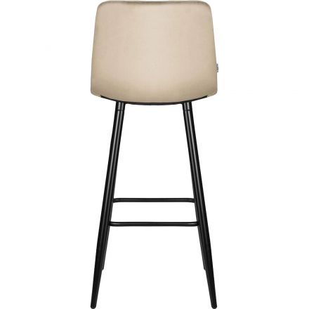 Стул барный LO_DOBRIN NICOLE LML-8078_B-M_V-V108-104 черные мат/мокко велюр