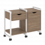 Loft Тумба на колесных опорах наборная. Вариант №3 VR.L-TN-3.K Дуб аризона/Белый металл 970*460*767 Loft Тумба на колесных опорах наборная. Вариант №3 VR.L-TN-3.K Дуб аризона/Белый металл 970*460*767