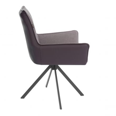 Кресло Murano/Мурано опора 360, велюр/букле (HYP)/Экокожа, бежевый/коричневый