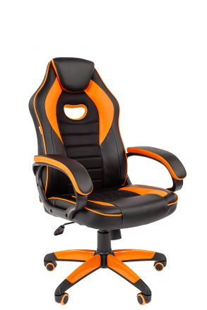 Офисное кресло Chairman game 16 Россия экопремиум черный/оранжевый Офисное кресло Chairman game 16 Россия экопремиум черный/оранжевый