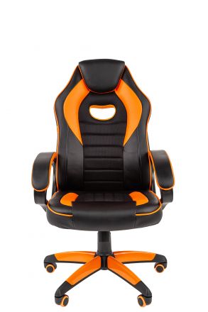 Офисное кресло Chairman game 16 Россия экопремиум черный/оранжевый Офисное кресло Chairman game 16 Россия экопремиум черный/оранжевый